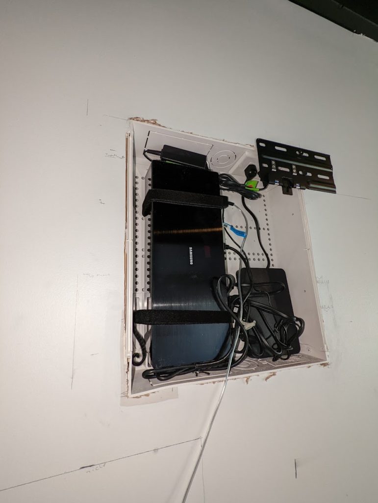 Structured Media Enclosure with Samsung One Connect | TV Mounting Louisville Kentucky